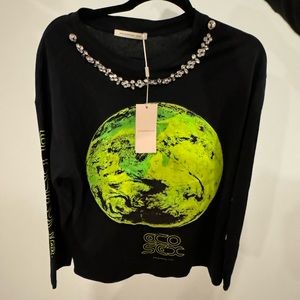 Christopher Kane SS20 Brand New Crystal Embellished long sleeve